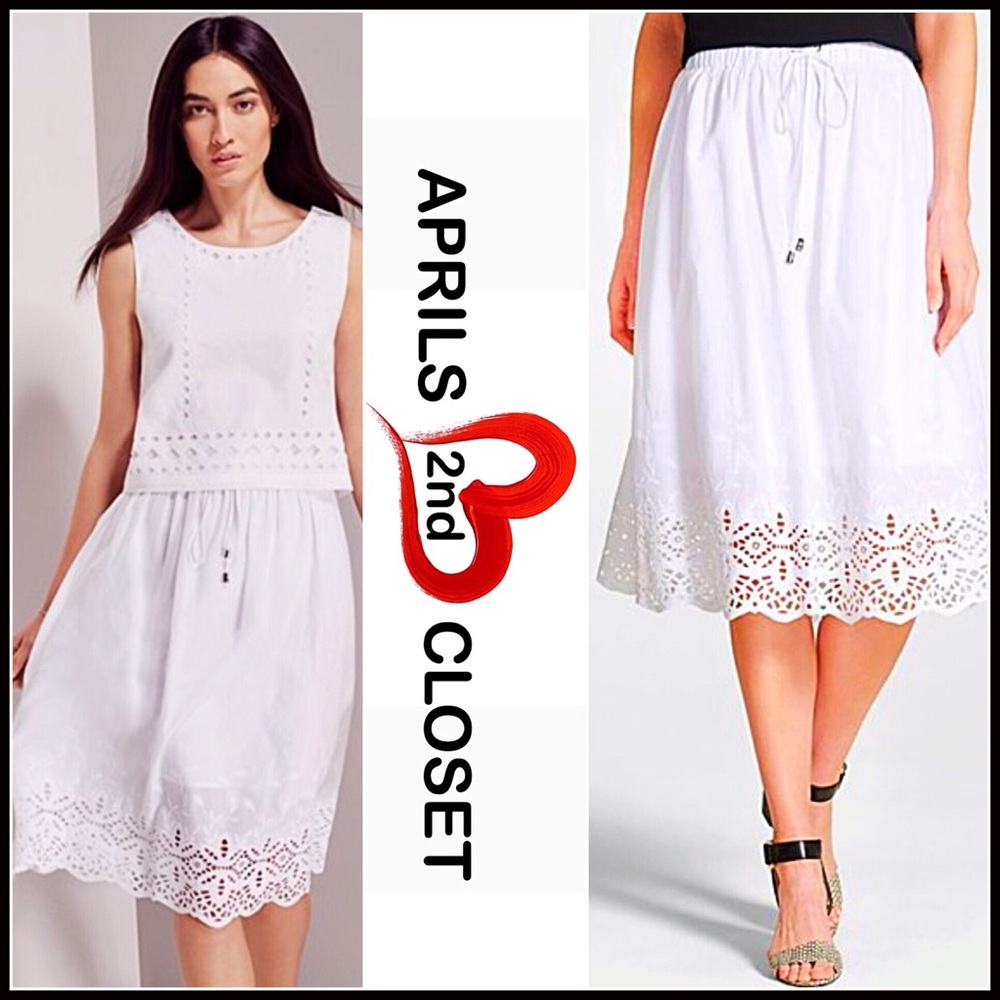❌SOLD❌❗️1-HOUR SALE❗️VINCE CAMUTO EYELET SKIRT - Picture 8 of 8