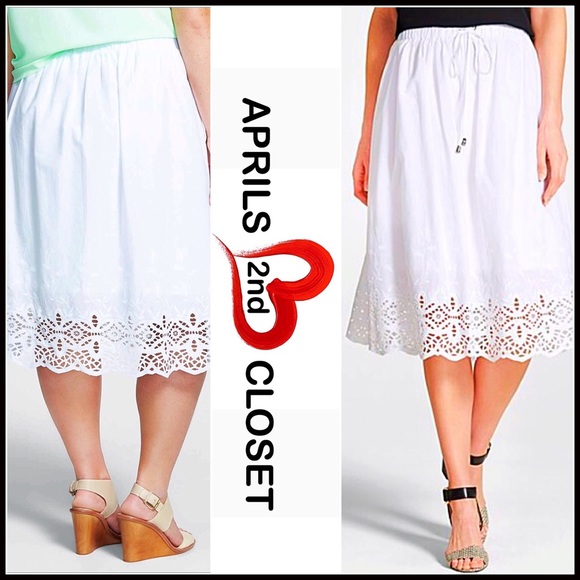 ❌SOLD❌❗️1-HOUR SALE❗️VINCE CAMUTO EYELET SKIRT - Picture 5 of 8