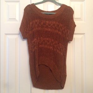 Rusty orange short sleeve sweater