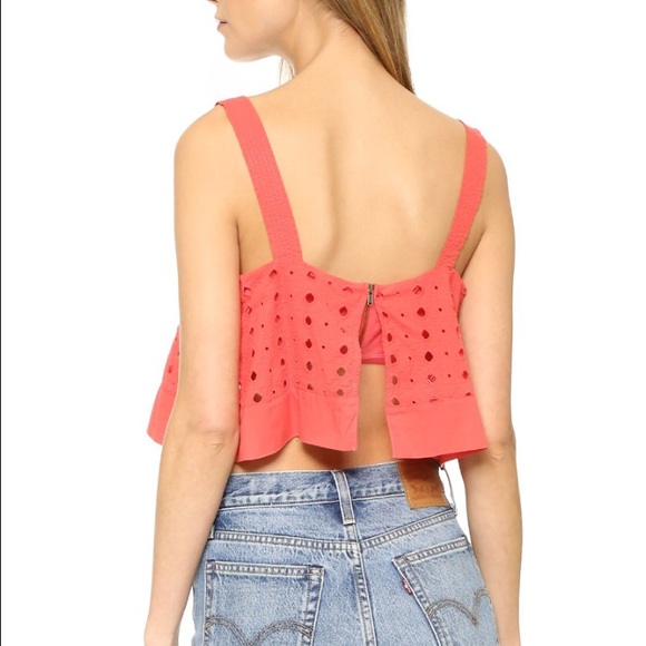 ✨NWT! Free People" Coral "By My Side Top! - Picture 2 of 4