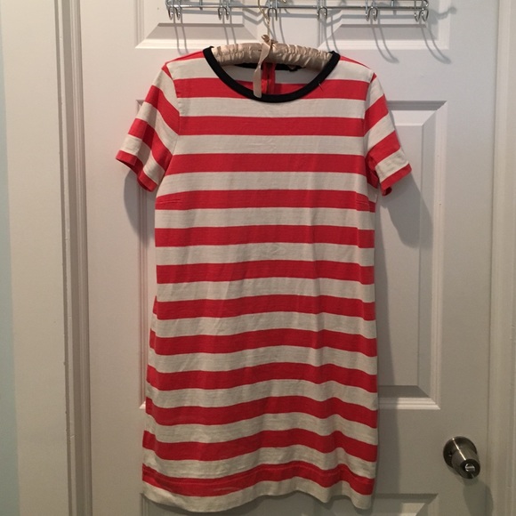 J. Crew salmon and white sun dress - Picture 1 of 4