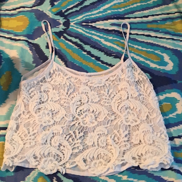 Perfect For Summer! Pacsun White Lace Crop Top!!