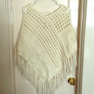 Knit poncho