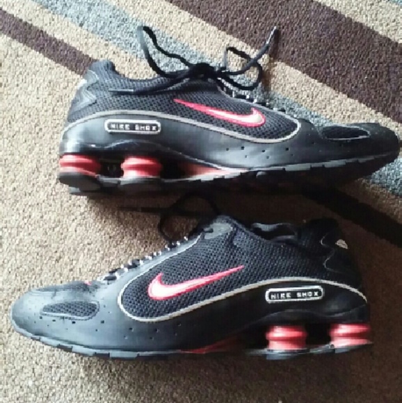 Nike Shox- Men's- Red and Black
