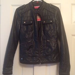 Black faux leather jacket