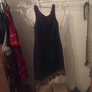 Lilly Pulitzer dress - navy with gold hem