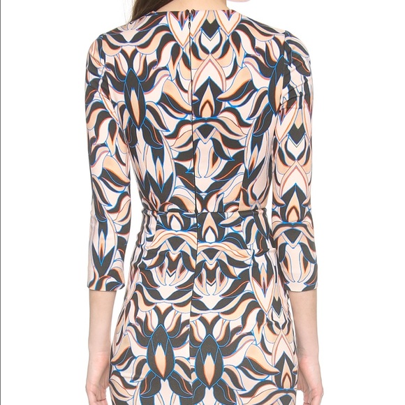 Khalo-Print 3/4-Sleeve Sheath Dress, Pearl - Picture 3 of 4