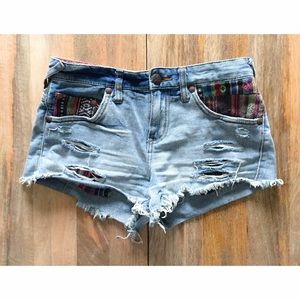 Free People cut-offs with woven detail