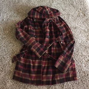 Plaid Trench Coat