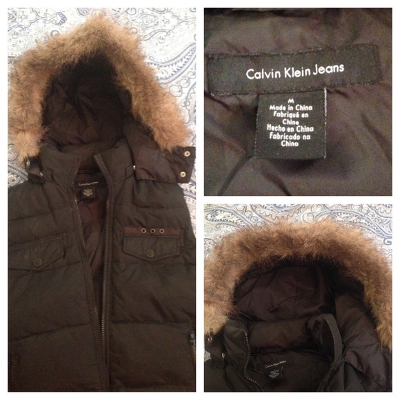 calvin klein black winter jacket