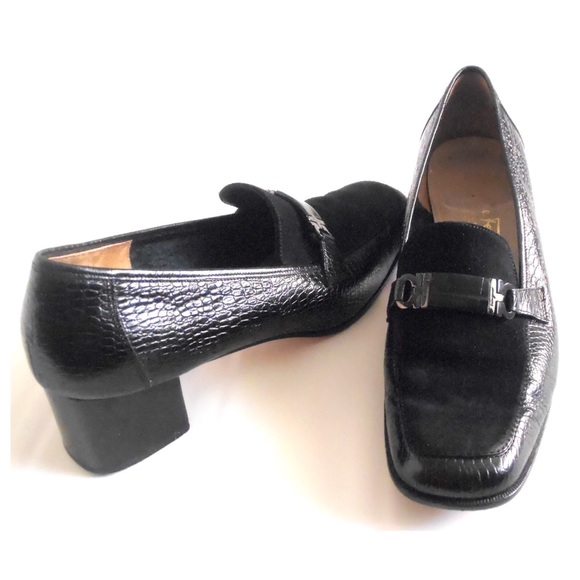 Salvatore Ferragamo Shoes - 🌴Host Pick🌴Ferragamo Suede Faux Alligator Pumps