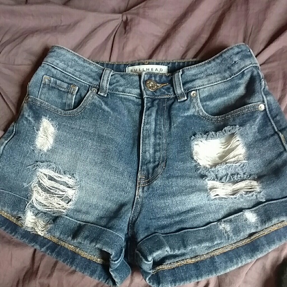 Bullhead "mom" style denim shorts