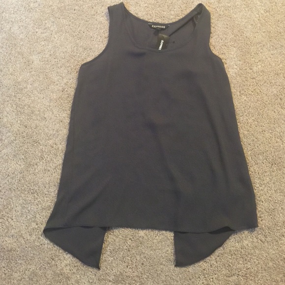 Express open back grey tank