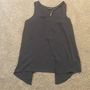 Express open back grey tank
