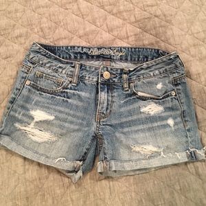 American Eagle ripped denim shorts