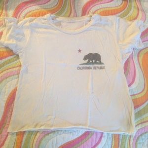 Cream Brandy Melville T-Shirt