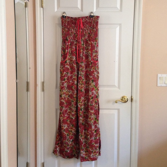Floral Strapless Jumpsuit