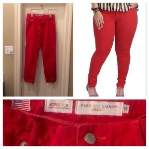 ❗️Red Stretch Jeans • Fabrizio Gianni