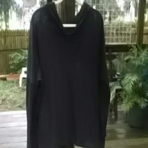 Yoga hoodie with thumbhole sleeve