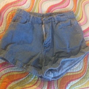 American Apparel High Waisted Jean Shorts