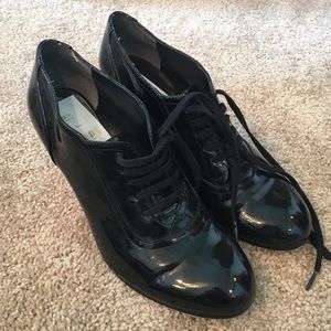 Black lace up heels