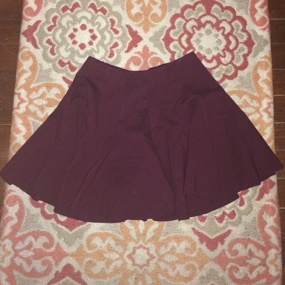 Burgundy skater skirt