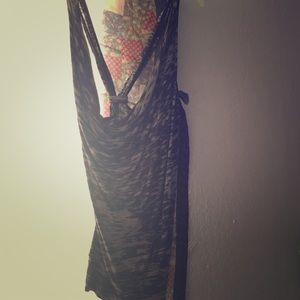 Zebra black and grey top