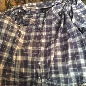 Lane Bryant plaid button up