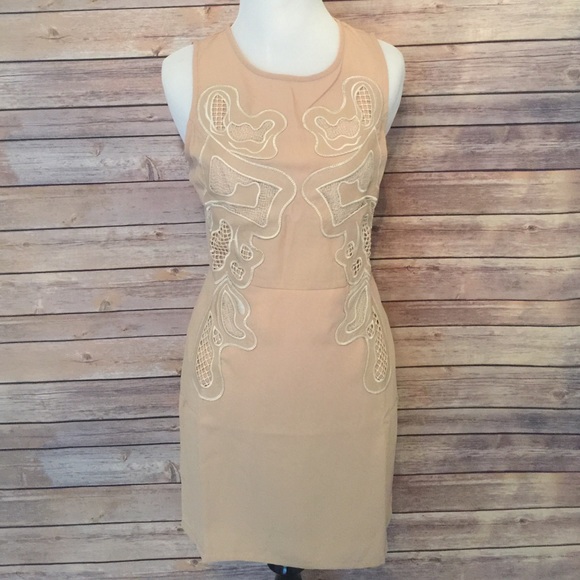 Love this! Cream colored dress with zip up back! - Picture 3 of 3