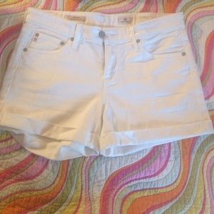 AG Jeans White Denim Shorts