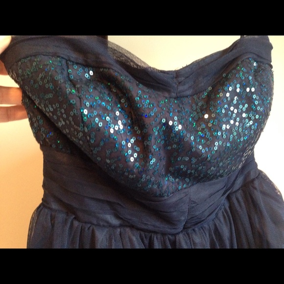 🍾Navy party dress with sequins🎉 - Picture 3 of 5