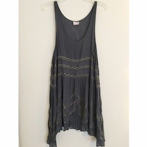 FREE PEOPLE Trapeze Slip - Blue/Gray