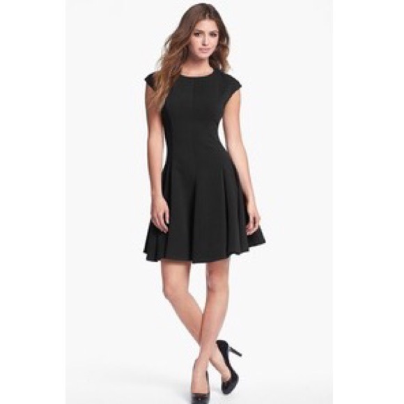 Eliza J Ponte Knit Skater Dress