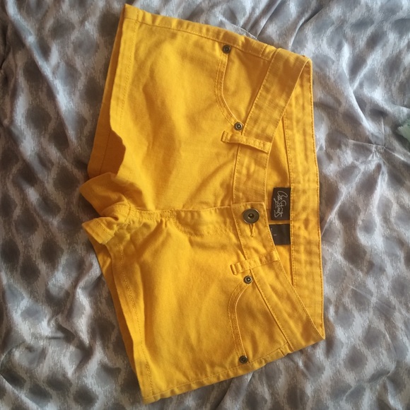 City Streets mustard yellow shorts