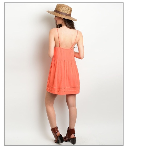 casual coral dress