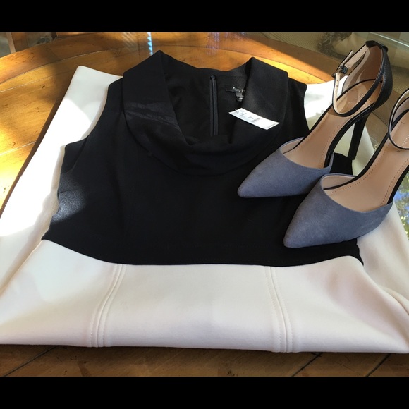 WHBM - NEW w/ Tags- Ponte Knit Cowl-Neck Dress - 6