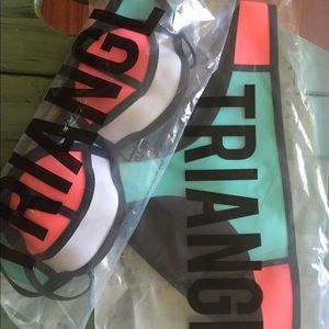Triangl Pink and Teal Bikini Size Small