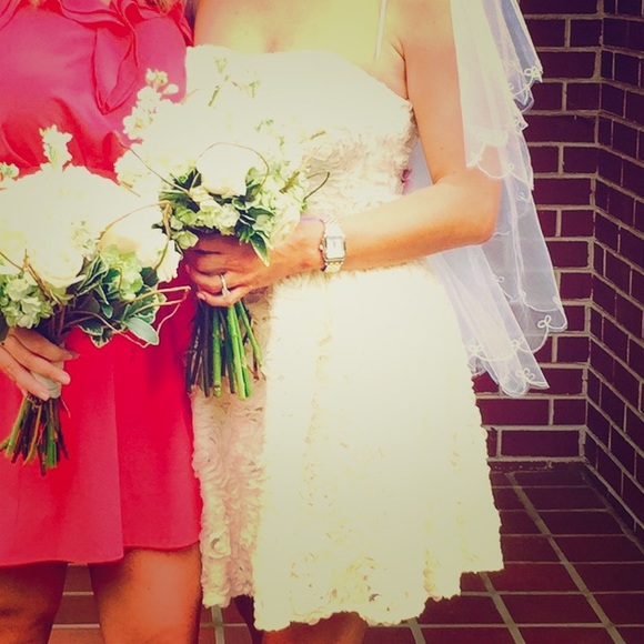Fluffy bridal party dress