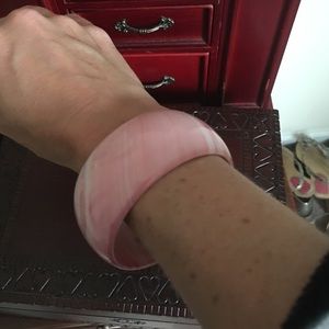 Pink plastic bracelet