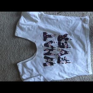 "Whatever" floral crop top