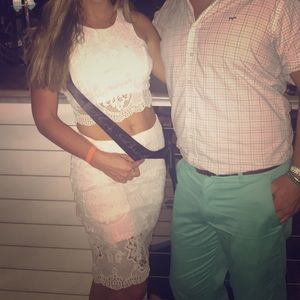 Lace crop and Skirt