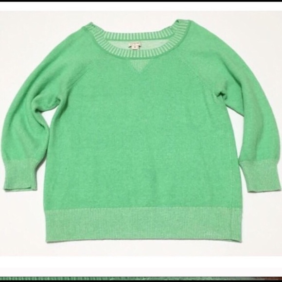 FLASH SALE! J Crew Green Crewneck Sweater