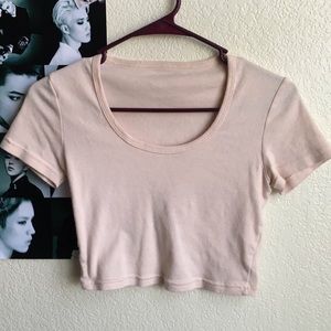 American apparel rib cropped top