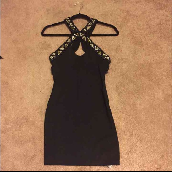 ❌SOLD❌ ASOS Petite beaded black bodycon dress - Picture 4 of 4