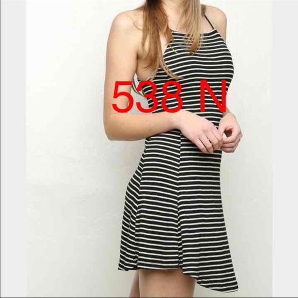 Brandy Melville Black Stripes Abigail Dress NWOT