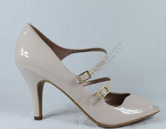 FREE MERONA TATIANA MERY JANE PEEP TOE HEELS PUMPS - Picture 2 of 4