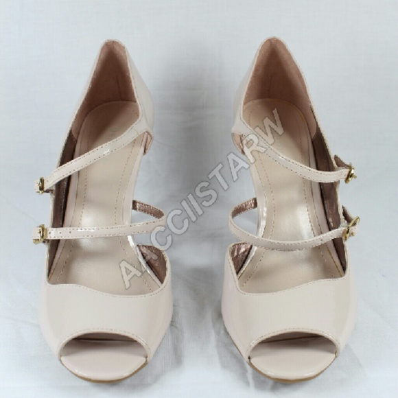 FREE MERONA TATIANA MERY JANE PEEP TOE HEELS PUMPS - Picture 3 of 4