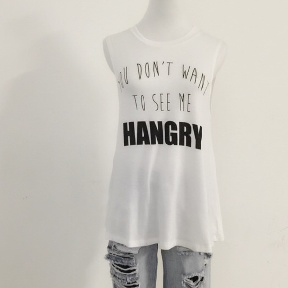 “Hangry" Graphic Tee / Sleeveless T-Shirt - Picture 2 of 4
