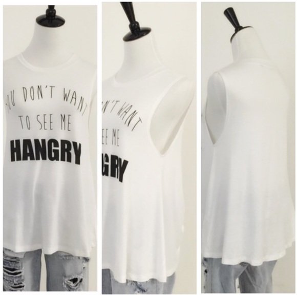 “Hangry" Graphic Tee / Sleeveless T-Shirt - Picture 3 of 4