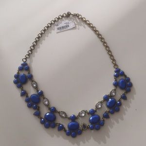 J. Crew Blue with Crystal Necklace
